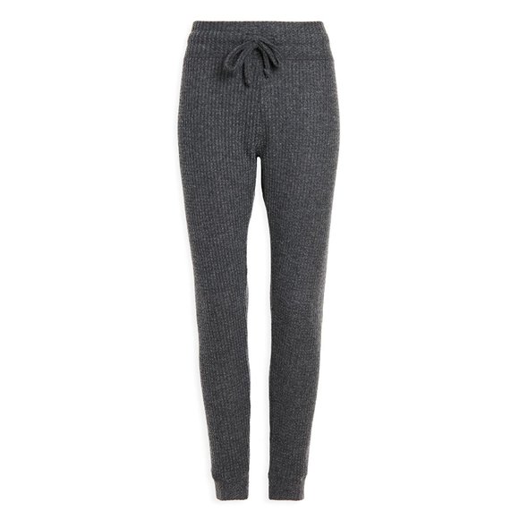BEYOND YOGA Easy Waffle Knit Sweatpant in Charcoal - Picture 1 of 7